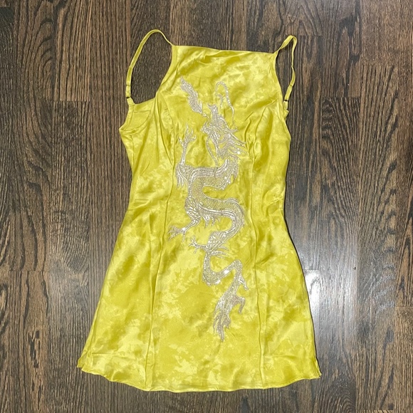 Urban Outfitters - UO Bird Song Satin Mini Dress - NWOT - Picture 6 of 8